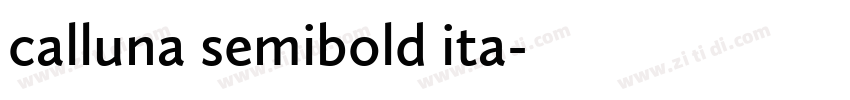 calluna semibold ita字体转换